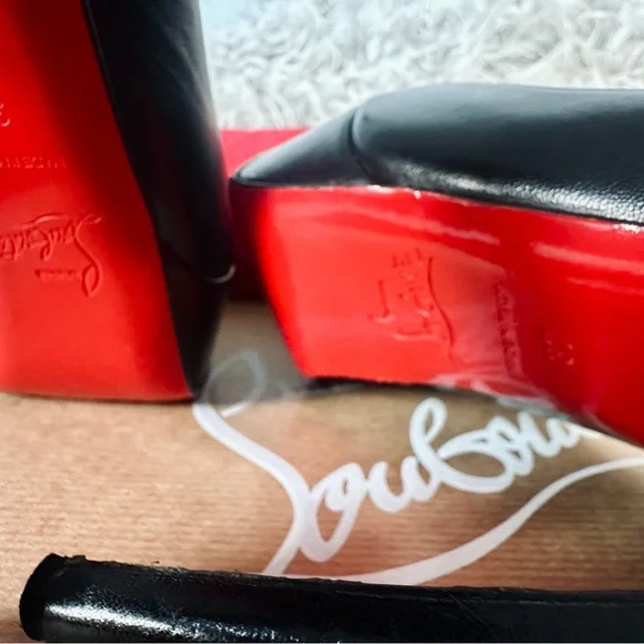 Christian Louboutin Black Patent Leather Heels - Picture 3 of 5